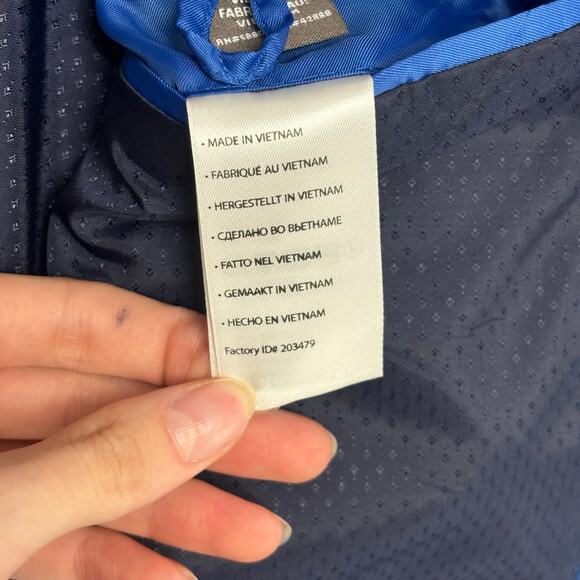 Oak Hill Blue 54 Perfect Fit 2 Button Single Breasted Notch Sports Coat Blazer - Picture 9 of 15